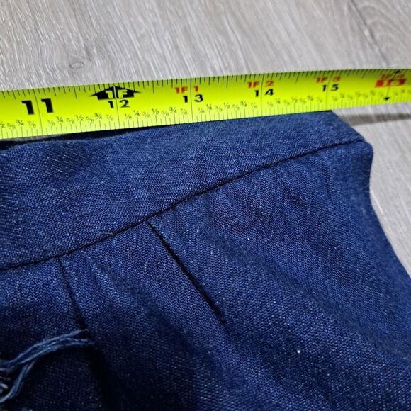 Vintage Liz E Parker Old West Praire Boho Denim Frayed Maxi Skirt Texas Sz 12 - Picture 7 of 15